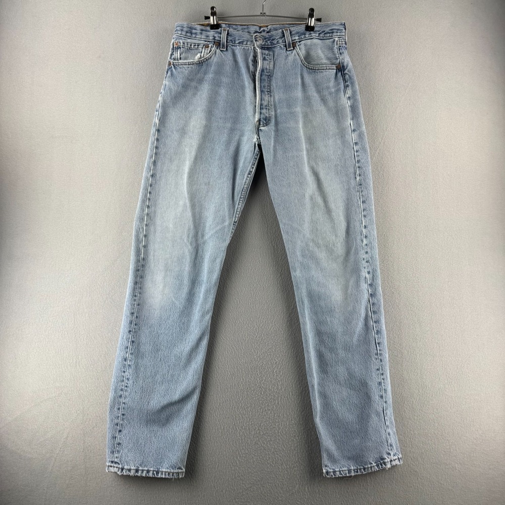 Vintage Levis Jeans Mens 36x34 (Fits 33x33) Blue Denim 501 Made in USA 2001 Y2K